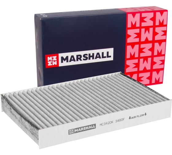 Изображение товара Фильтр салонный угольный Nissan Juke I 10- / Tiida II 15-, Renault Fluence 10- MARSHALL MC3420K