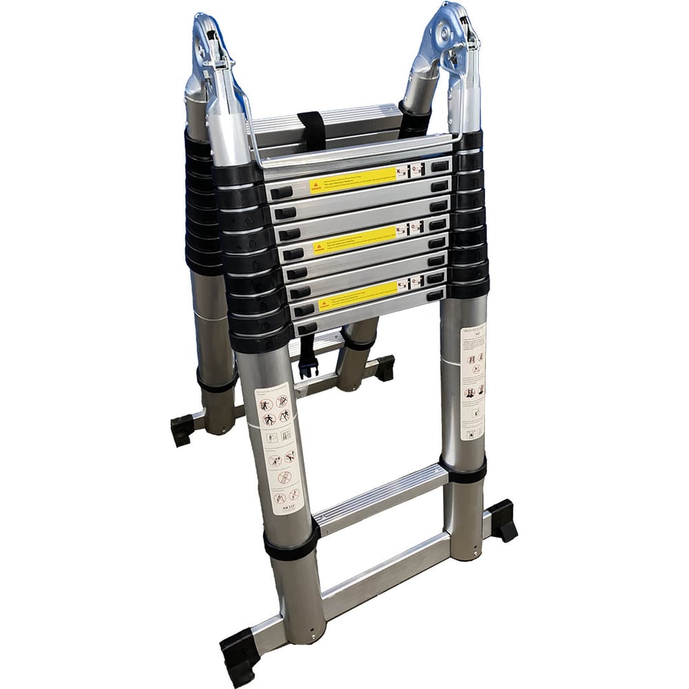 Изображение товара Телескопическая стремянка SevenBerg QH 2x9 7,2 м алюминий нагрузка 150 кг