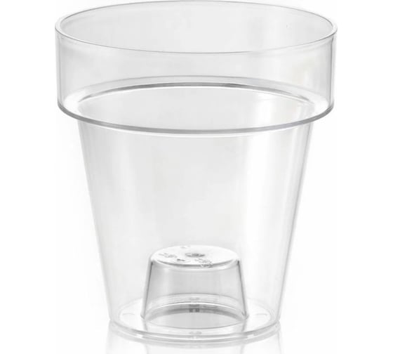 Изображение товара Горшок Teraplast PORTO диам. 16 см, высота 17.5 см, прозрачный 08083016024