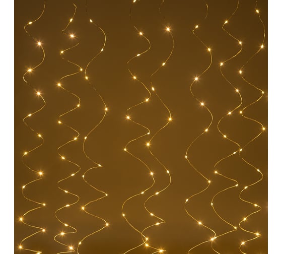 Изображение товара Гирлянда ЭРА Занавес с пультом, теплый белый, 300 LED, 3x3 м, USB, 220 В, IP20 Б0055999