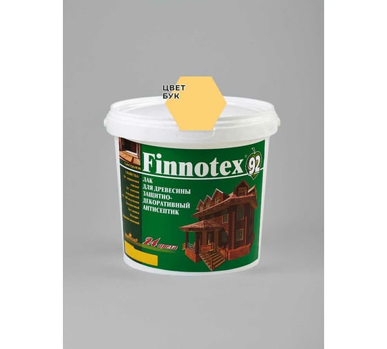 Изображение товара Декоративный акриловый лак Finlux Святозар-92 FINNOTEX полуглянцевый, бук, 0.8 л 4603783200306