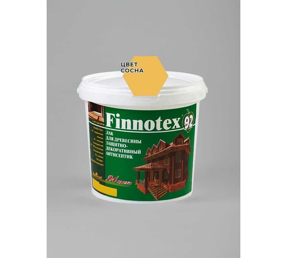 Изображение товара Декоративный акриловый лак Finlux Святозар-92 FINNOTEX полуглянцевый, сосна, 0.8 л 4603783200214