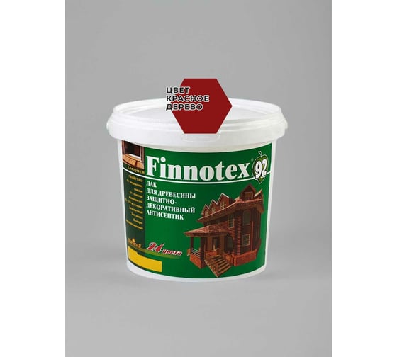 Изображение товара Декоративный акриловый лак Finlux Святозар-92 FINNOTEX полуглянцевый, красное дерево, 0.8 л 4603783200252
