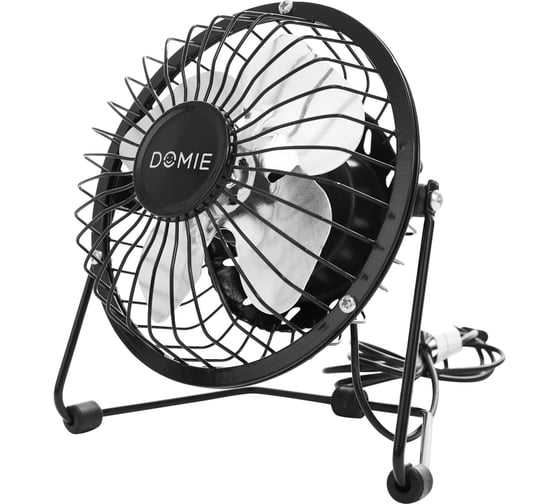 Изображение товара Настольный вентилятор DOMIE DX-4 питание USB, черный 60-0225