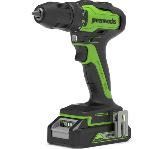 Изображение товара Аккумуляторная дрель-шуруповерт GreenWorks GD24DD35K2 3704007UA