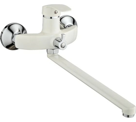 Изображение товара Смеситель для ванны Антей Зима с переключателем душа цвет белый 2272127-ANT