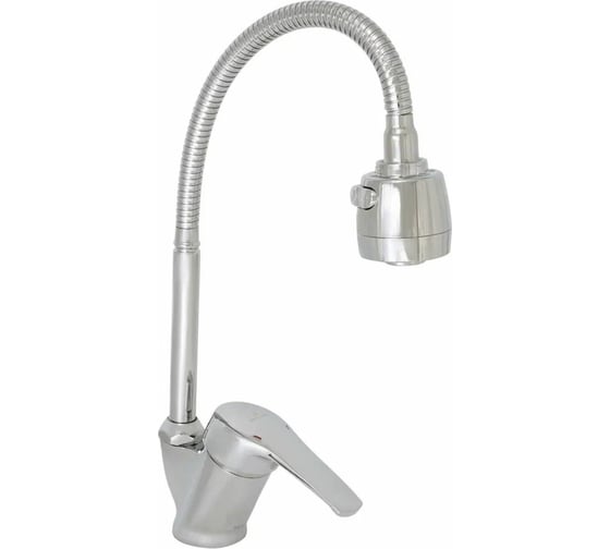 Изображение товара Смеситель для кухни Gota Rocio Flex с гибким регулирующим изливом, 2-х режимный аэратор, гайка d40 232514-GOTA