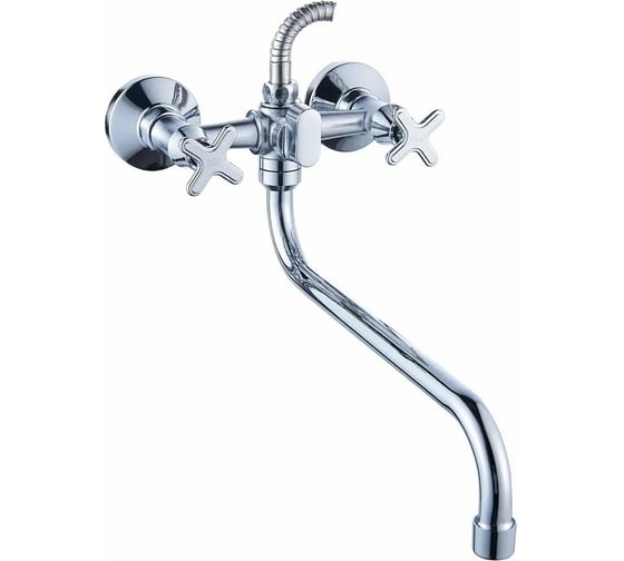 Изображение товара Смеситель для ванны Антей Кристи с 2-мя рукоятками, с переключателем душа 247350-ANT