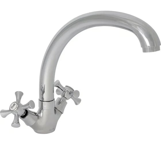 Изображение товара Смеситель для кухни Антей Луч с 2-мя рукоятками, с высоким изливом, крепление гайка 1/10 427064-ANT