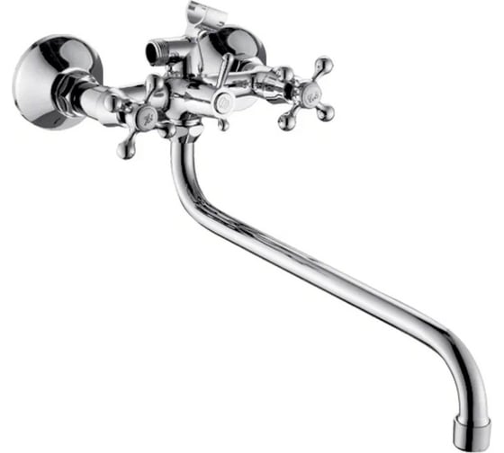 Изображение товара Смеситель для ванны Антей Классик с 2-мя рукоятками, с переключателем душа 227065-ANT