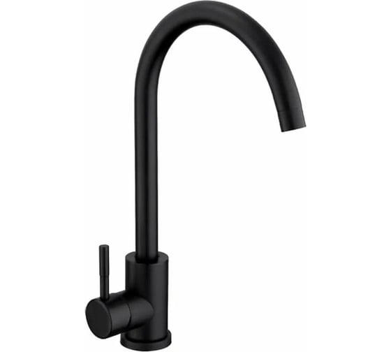 Изображение товара Смеситель для кухни Антей Булат с высоким изливом, нержавеющая сталь, цвет черный 1/10 511511-ANT