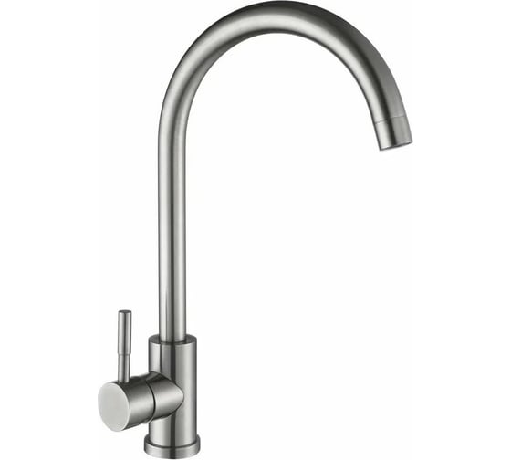 Изображение товара Смеситель для кухни Антей Булат с высоким изливом, нержавеющая сталь 1/10 511514-ANT