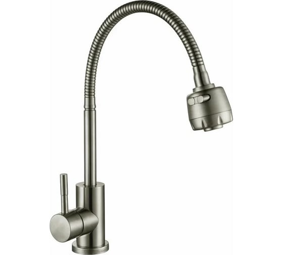 Изображение товара Смеситель для кухни Антей Булат с гибким изливом, нержавеющая сталь 1/10 511513-ANT