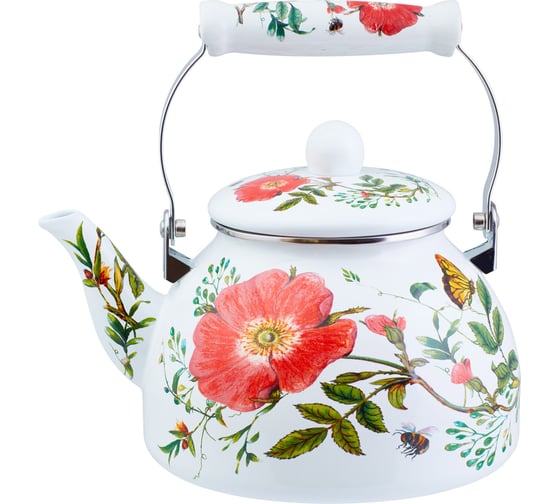 Изображение товара Эмалированный чайник appetite Дикая роза 2.5 л FT5-2,5-DR