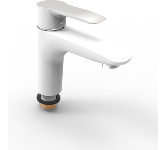 Изображение товара Смеситель для умывальника Gota Rocio Catalonia крепление гайка, d35, цвет белый 091063-GOTA