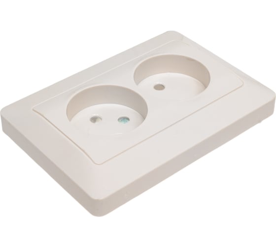 Изображение товара Двойная розетка TDM ELECTRIC 2П 10А 250В белая "Ильмень" SQ1823-0011