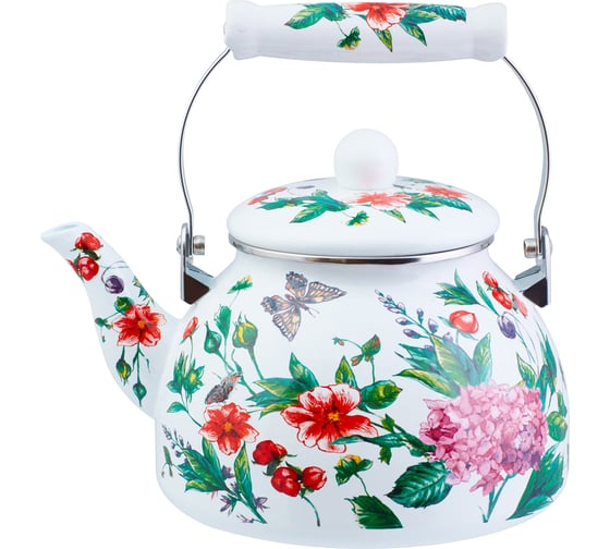 Изображение товара Эмалированный чайник appetite Гортензия 2.5 л FT5-2,5-GR