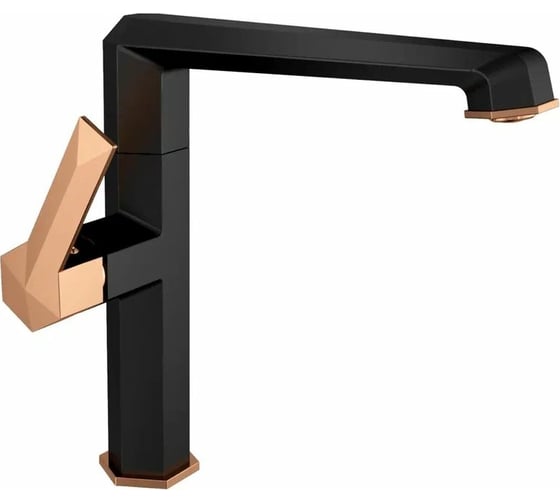 Изображение товара Смеситель для кухни Golden Fox Hyde с высоким изливом, черный с золотом, латунь 10630-FOX