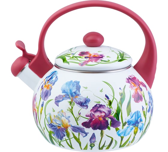 Изображение товара Эмалированный чайник appetite Ирисы 2 л со свистком FT7-IR