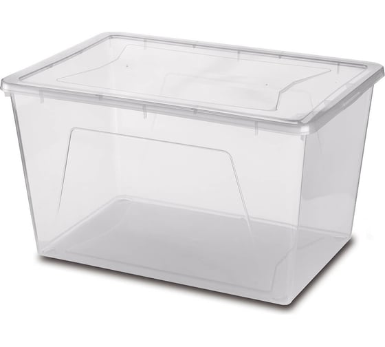 Изображение товара Хозяйственный контейнер с крышкой GENSINI 55x37,5x31,5 см, 46 л, пластик 2245