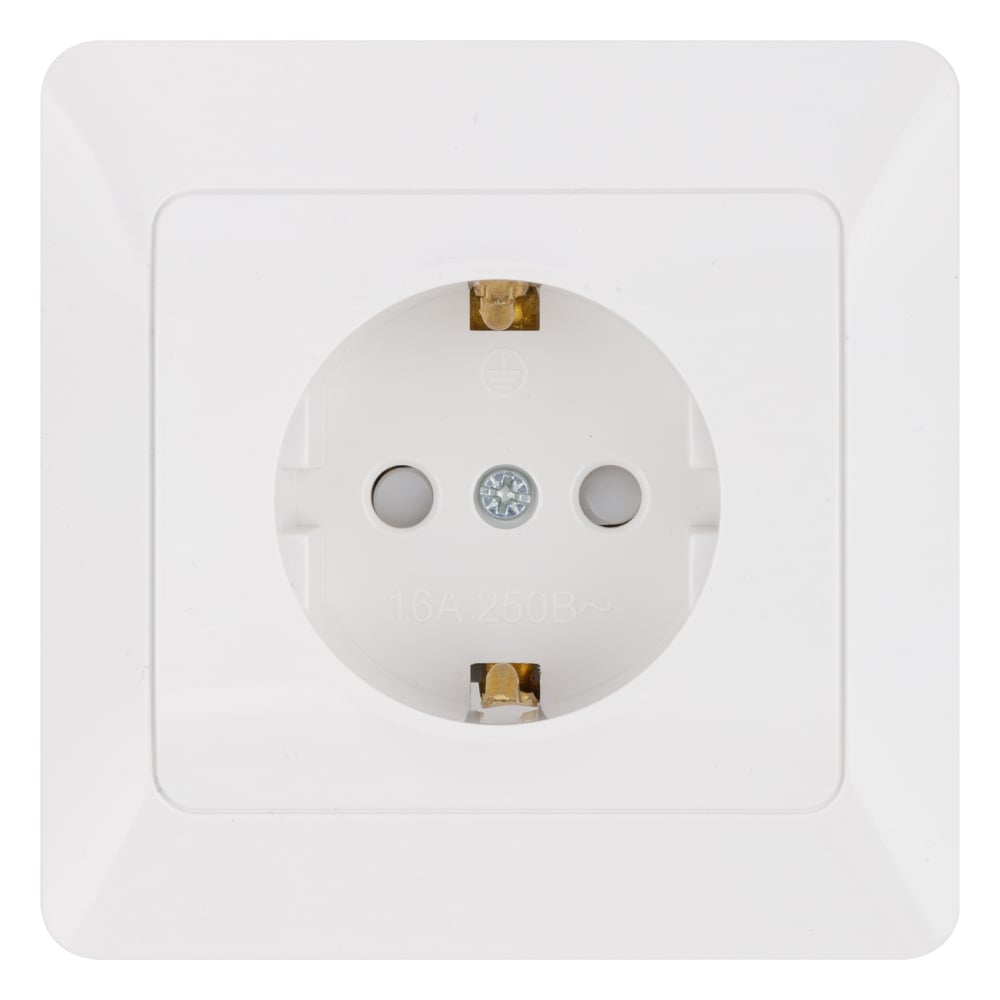 Изображение товара Розетка TDM ELECTRIC 2П+З с защитными шторками 16А 250В белая "Ильмень" SQ1823-0014