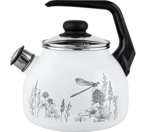 Изображение товара Эмалированный чайник appetite FLORA-2 3 л со свистком 4с209я FLORA