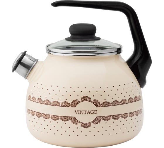 Изображение товара Эмалированный чайник appetite Vintage 3 л со свистком 4с209я Vintage