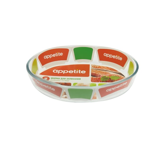 Изображение товара Стеклянная овальная форма appetite 35x24x6 см 3.2 л PL10