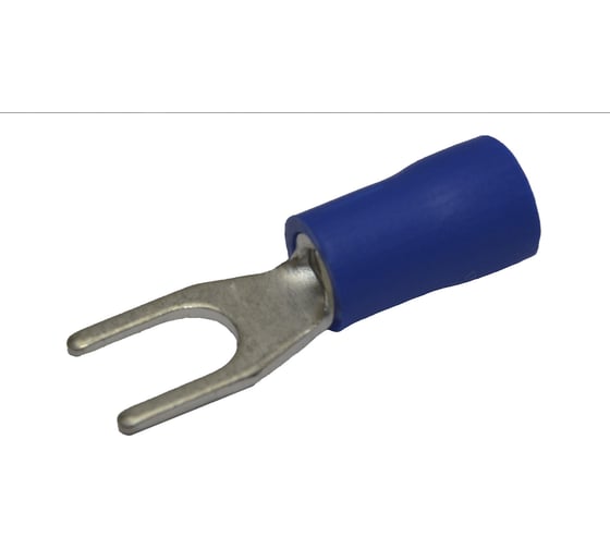 Изображение товара Вилочны изолированный наконечник KLR KL-V-000204 с ПВХ манжетой М4 Синий упак=100 шт. 1100204