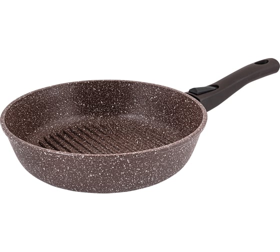 Изображение товара Сковорода-гриль Традиция готовить с любовью Доломит антипригарное покрытие литая 26 см съемная ручка ТД7265