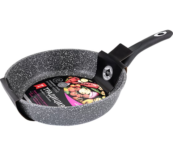 Изображение товара Сковорода-гриль Традиция готовить с любовью Мрамор антипригарное покрытие литая 26 см ТМ7261