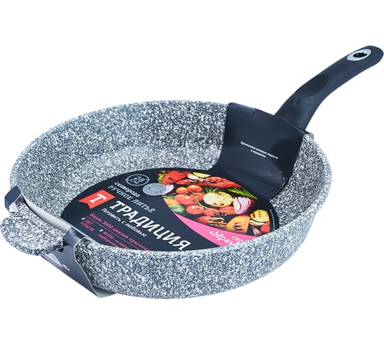 Изображение товара Сковорода Традиция готовить с любовью Мрамор антипригарное покрытие литая 28 см ТМ2281