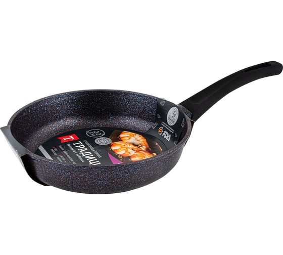 Изображение товара Сковорода Традиция готовить с любовью Сапфир антипригарное покрытие литая 22 см ТС2221