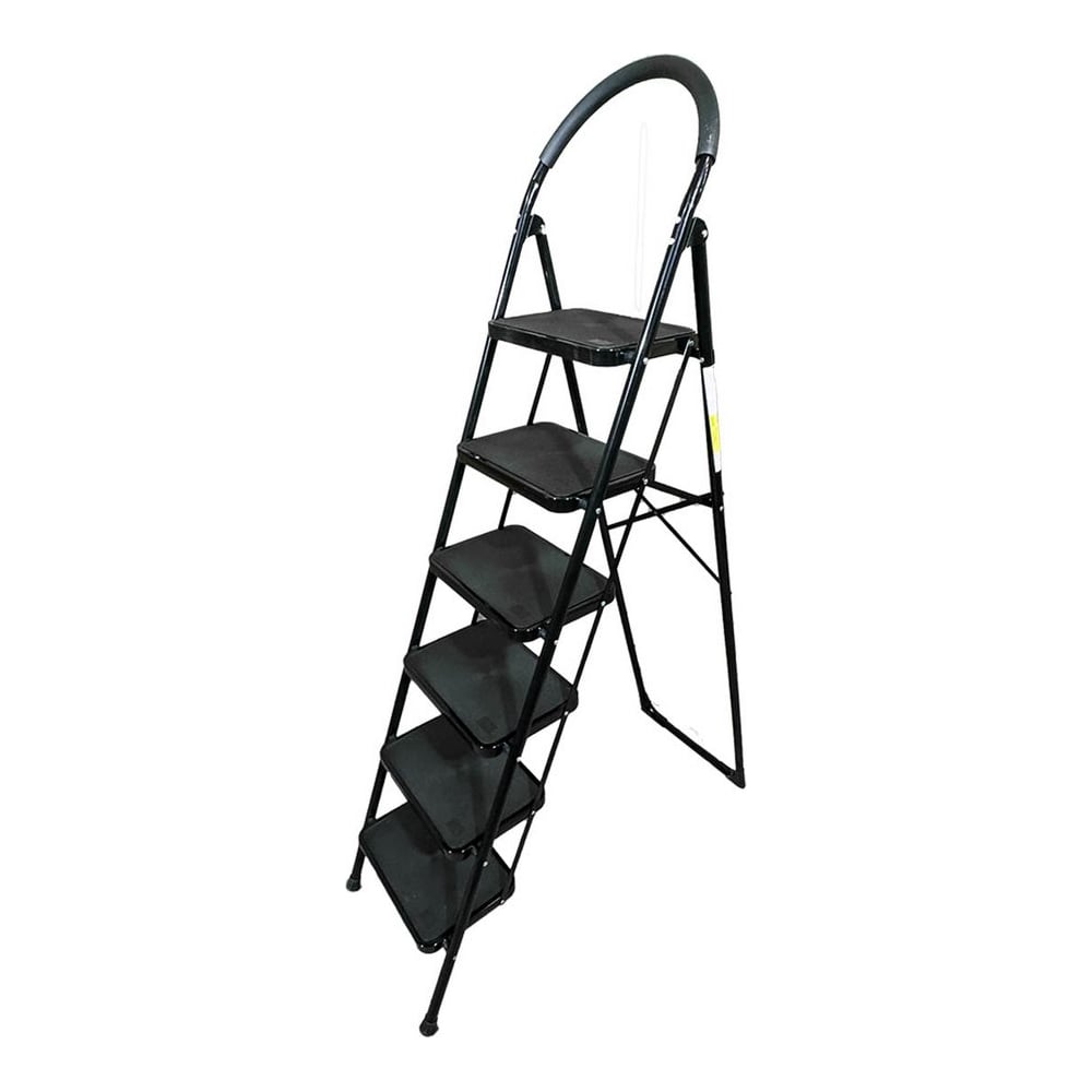 Изображение товара Стремянка с 6 широкими ступенями SevenBerg Prima Lux черная
