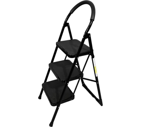 Изображение товара Стремянка с 3-мя широкими ступенями SevenBerg Prima Lux черная 4687202292530