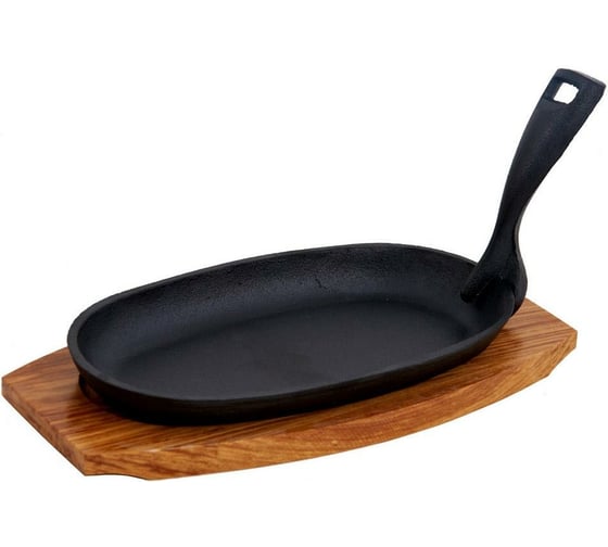 Изображение товара Сковорода MYRON COOK чугун съемная ручка овал MC2225