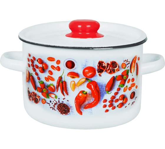 Изображение товара Цилиндрическая эмалированная кастрюля appetite Паприка 4.5 л 1с17с Паприка