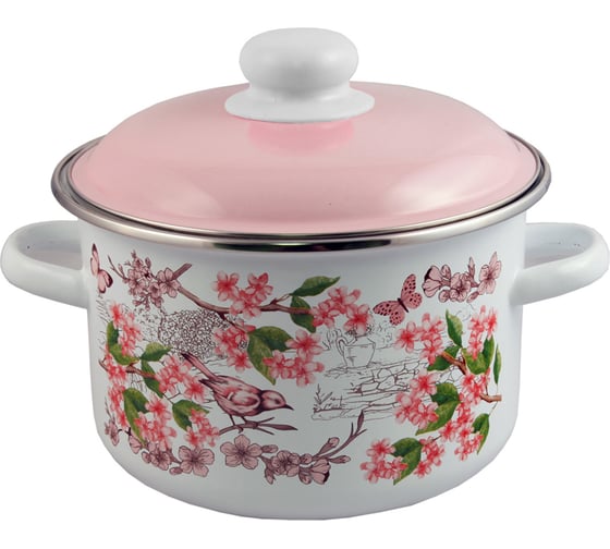 Изображение товара Цилиндрическая эмалированная кастрюля appetite Bird 2 л 6RD161M Bird