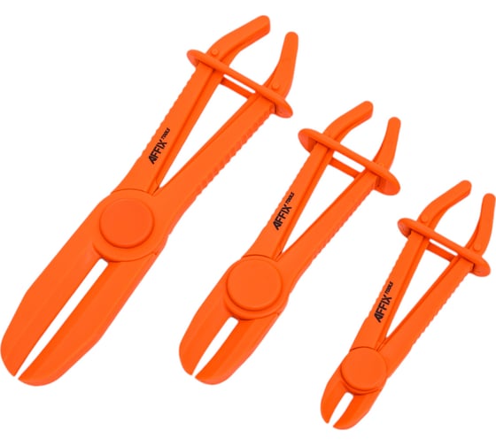 Изображение товара Зажимы для шлангов пластиковые 15-60 мм, 3 предмета AFFIX AF10960104