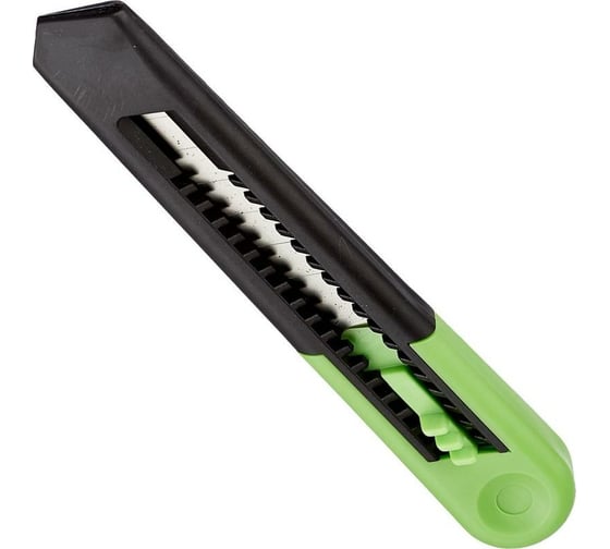 Изображение товара Канцелярский нож 18 мм Альфа, с фиксатором, пластик, цвет салатовый 992787