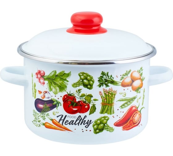 Изображение товара Цилиндрическая эмалированная кастрюля appetite Veggies 5.5 л 1RD221М Veggies