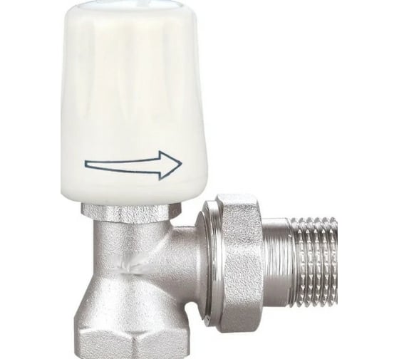 Изображение товара Радиаторный кран DOUBLE-LIN угловой, резьбовой, латунный, Ду=1/2 LL3052A (1/2")