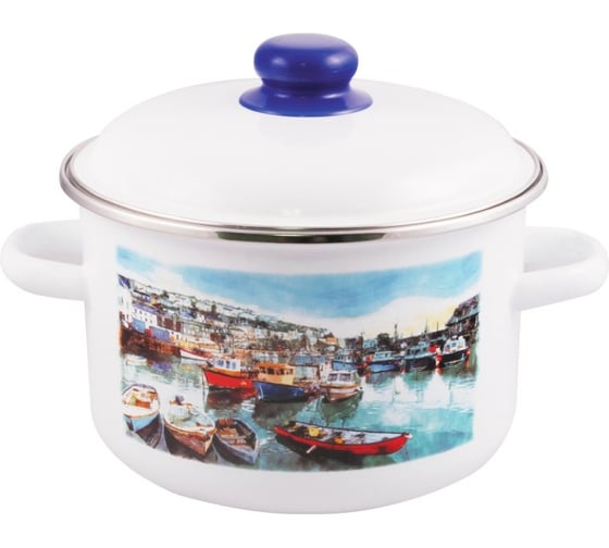 Изображение товара Цилиндрическая эмалированная кастрюля appetite Романтика 2 л 1RD161M Романтика