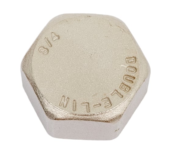 Изображение товара Латунная заглушка DOUBLE-LIN резьбовая с прокладкой в/р - 3/4" LL6163 (3/4")