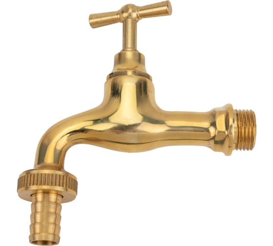 Изображение товара Вентиль для подключения шланга DOUBLE-LIN полированный, резьбовой, латунный 1/2" LL2052 B (1/2")