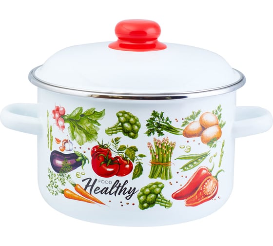 Изображение товара Цилиндрическая эмалированная кастрюля appetite Veggies 4 л 1RD201M Veggies