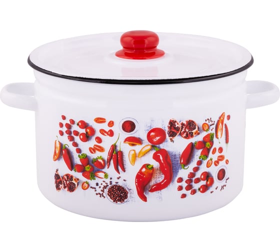 Изображение товара Цилиндрическая эмалированная кастрюля appetite Паприка 7 л 1с18с Паприка