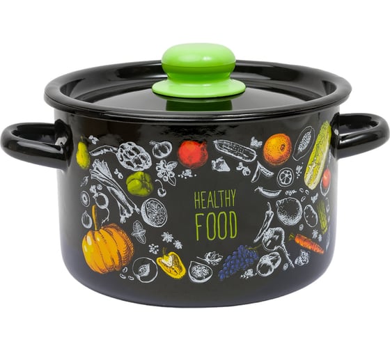 Изображение товара Цилиндрическая эмалированная кастрюля appetite Healthy food 2.9 л 1с16с/1 Healthy