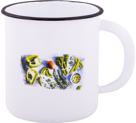 Изображение товара Эмалированная кружка appetite Свежая зелень 1 л 1с3с Свежая