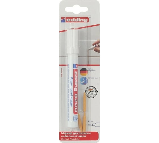 Изображение товара Маркер для кафельных швов EDDING E-8200 2-4 мм рус/бл. 803422